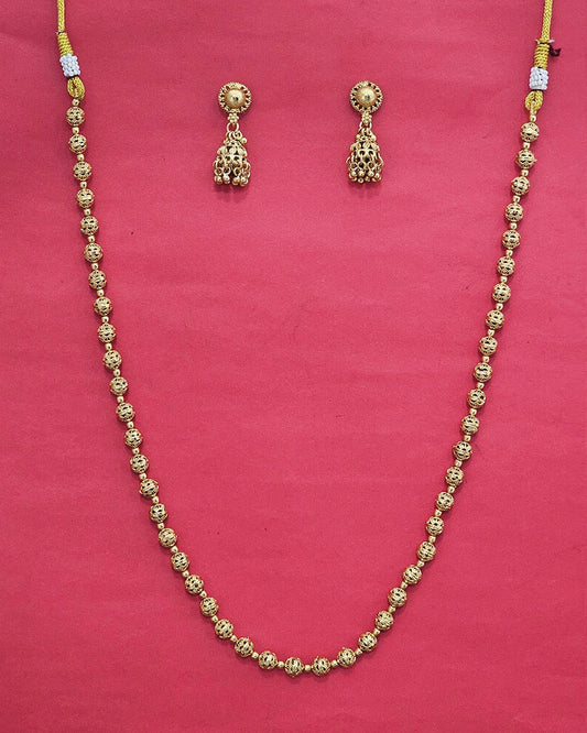 Gold plated long mala