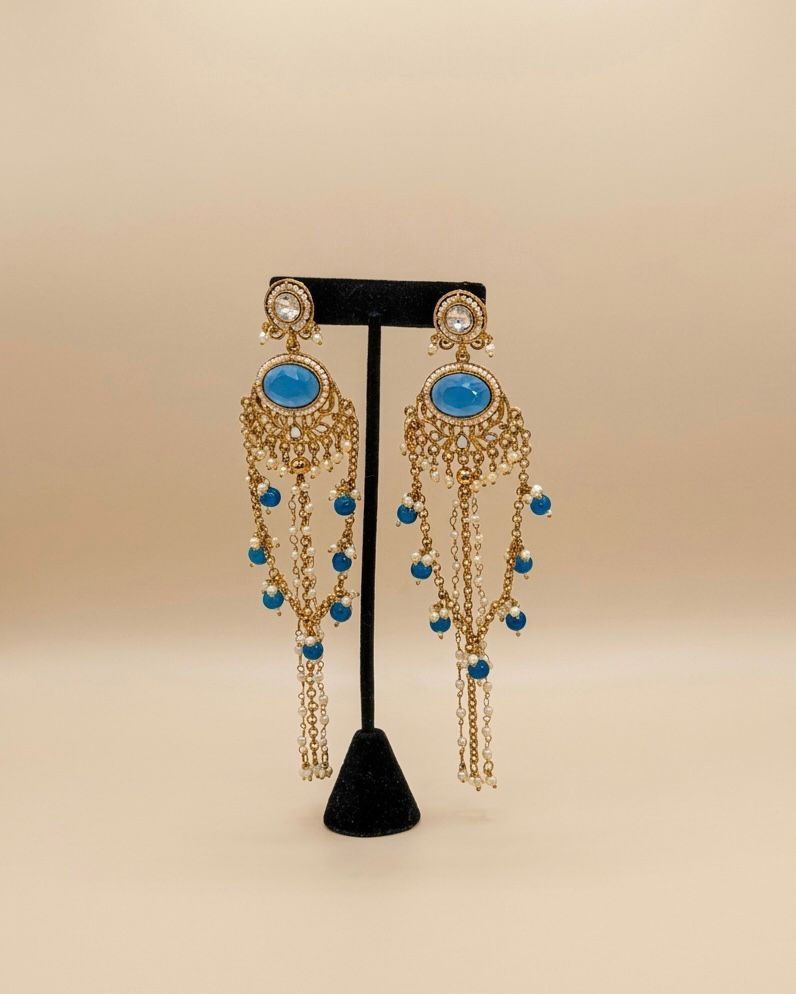 Victorian polish Kashmiri long earrings