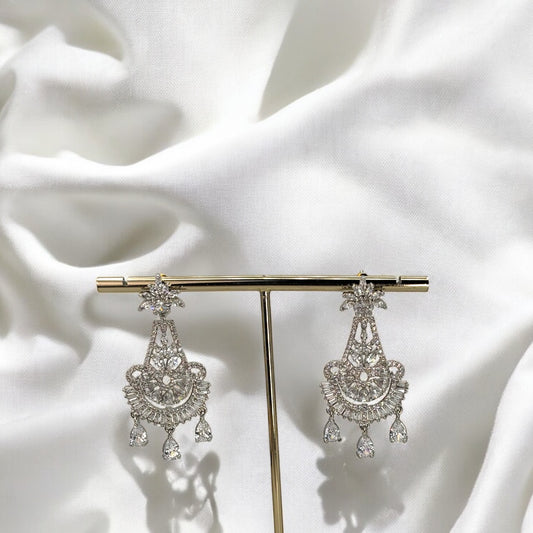 Silver American Diamond earrings