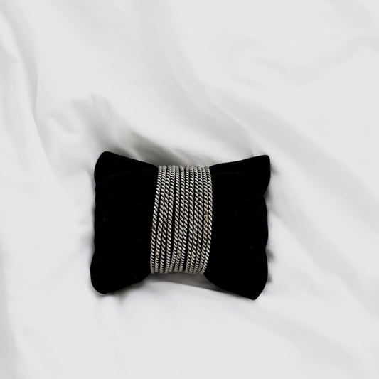 Silver oxidized bangles