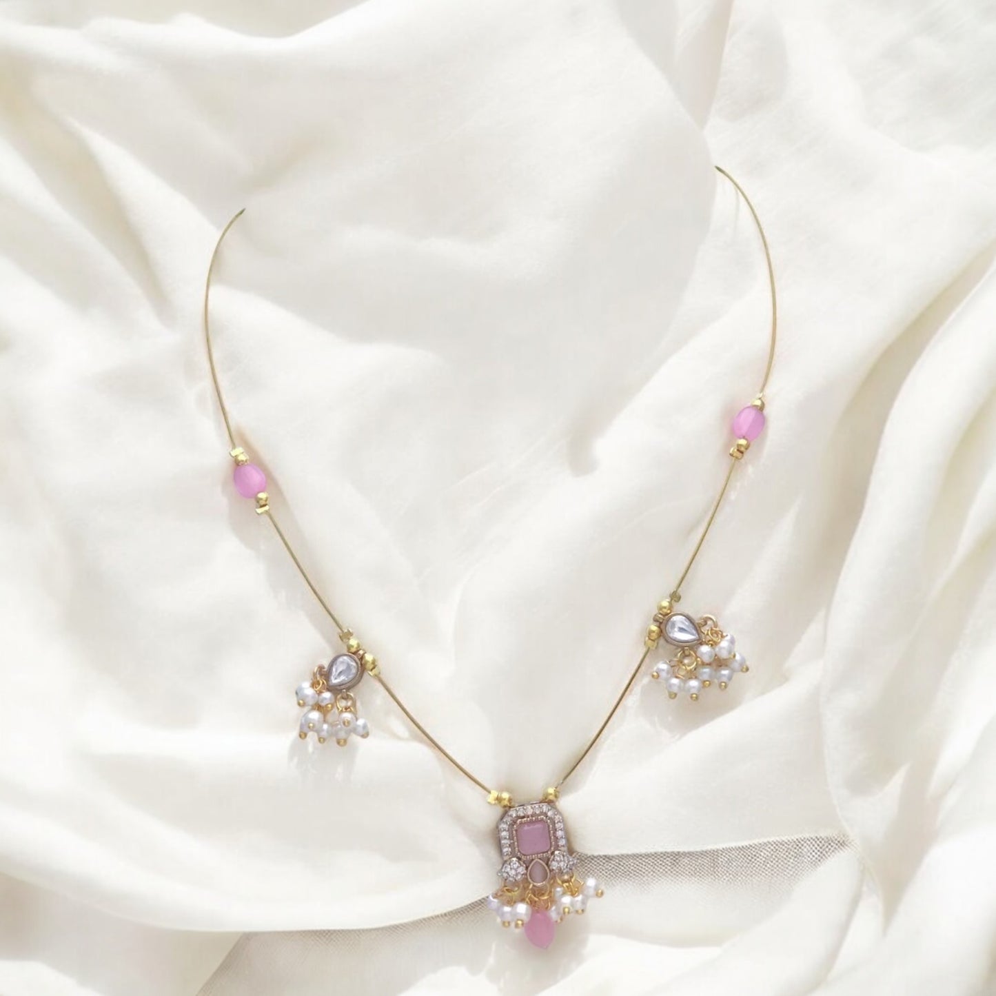 Gold plated invisible necklace