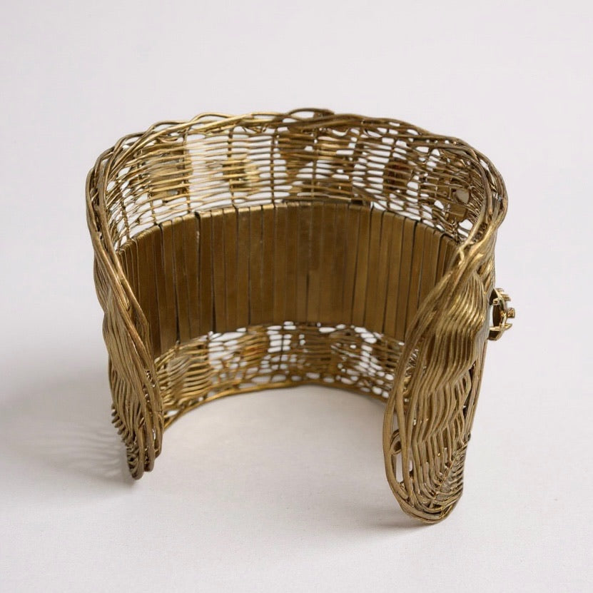 Gold plated statement bracelet