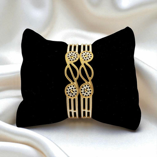 2tone gold plated bangles