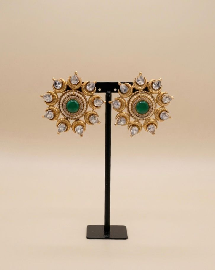 Gold plated statement studs