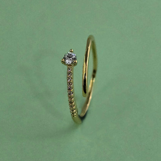 Gold plated American Diamond ring