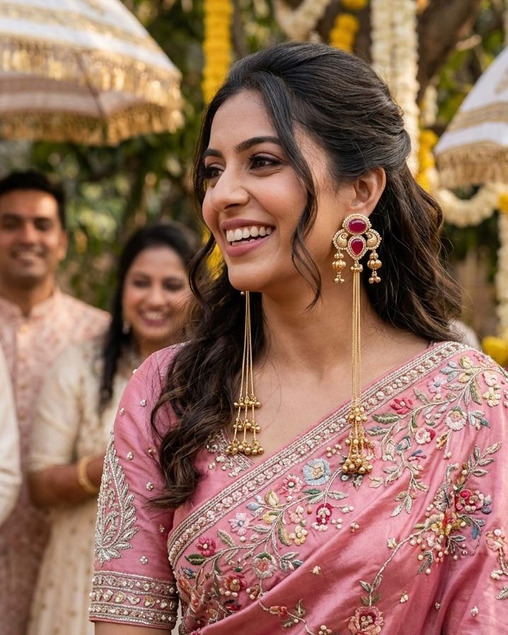 Gold plated Kashmiri earrings