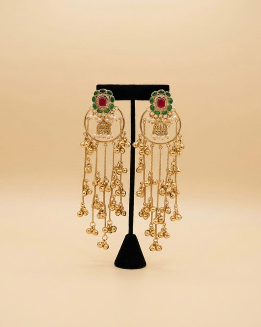 Gold plated Kashmiri earrings