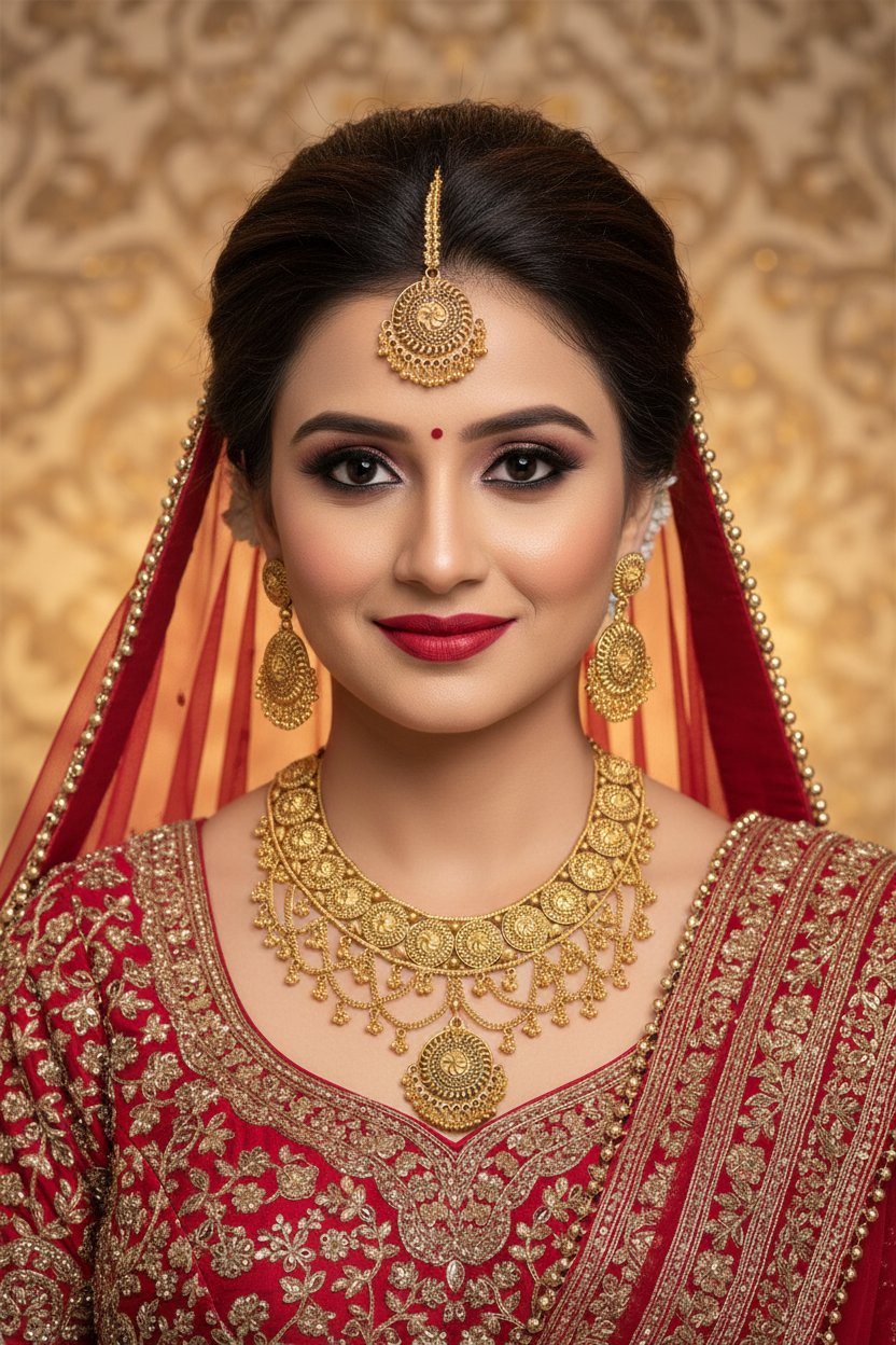 Gold plated necklace set