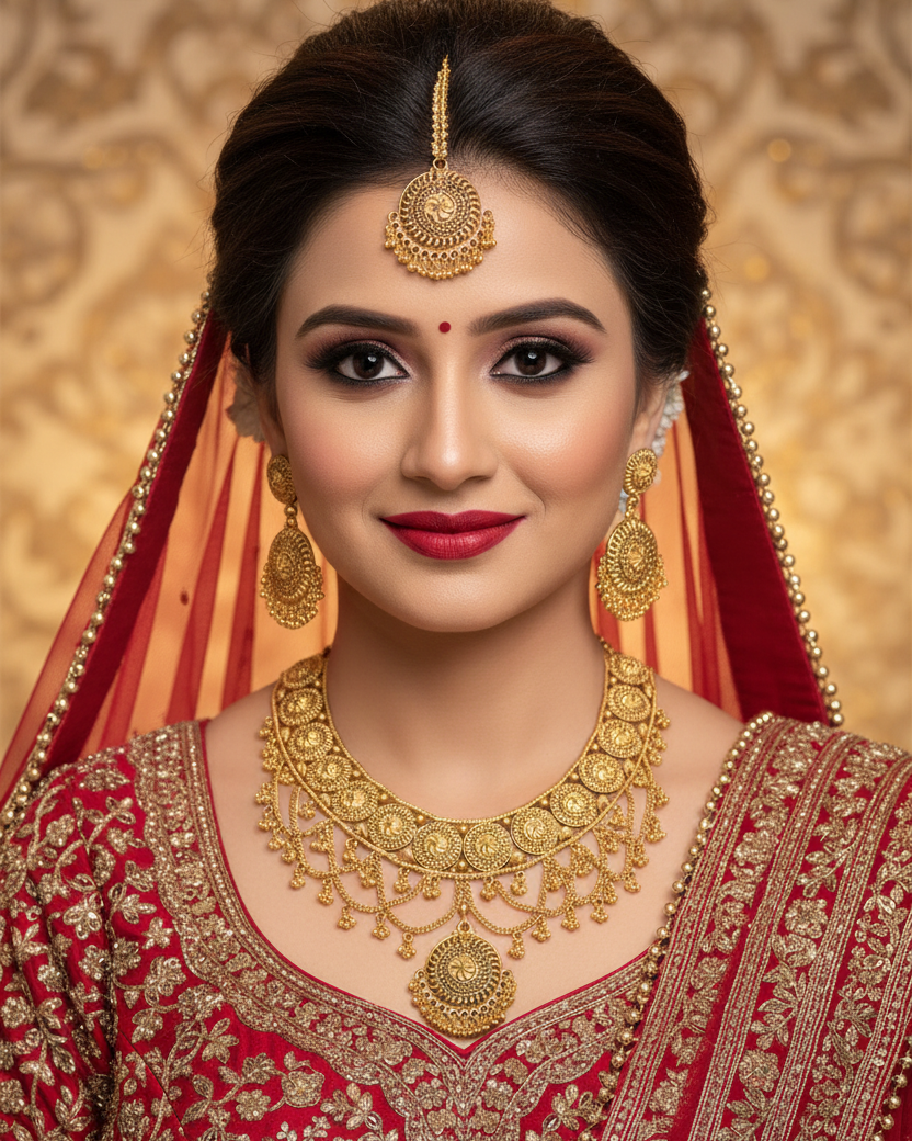 Gold plated necklace set