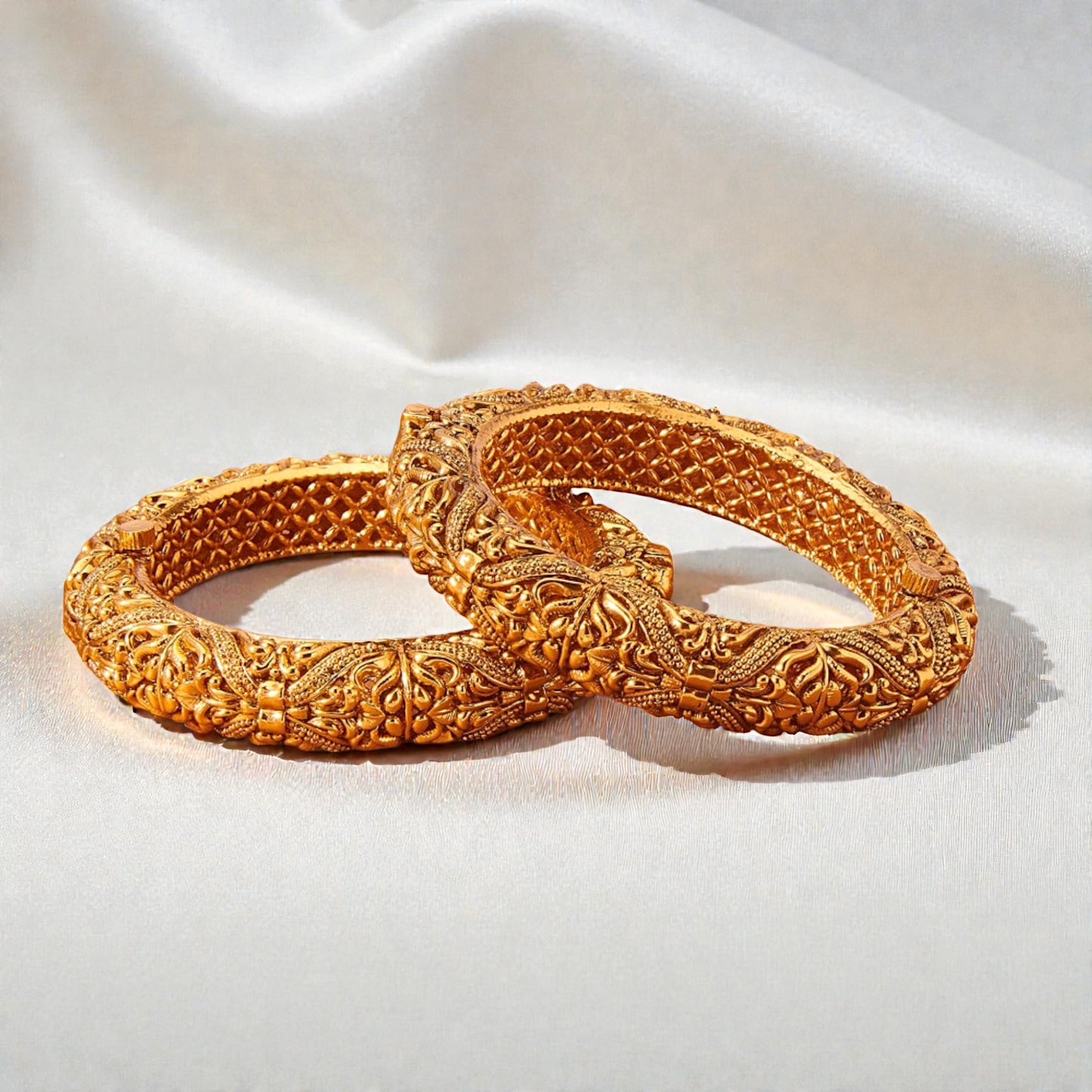 Antique gold openable kadas