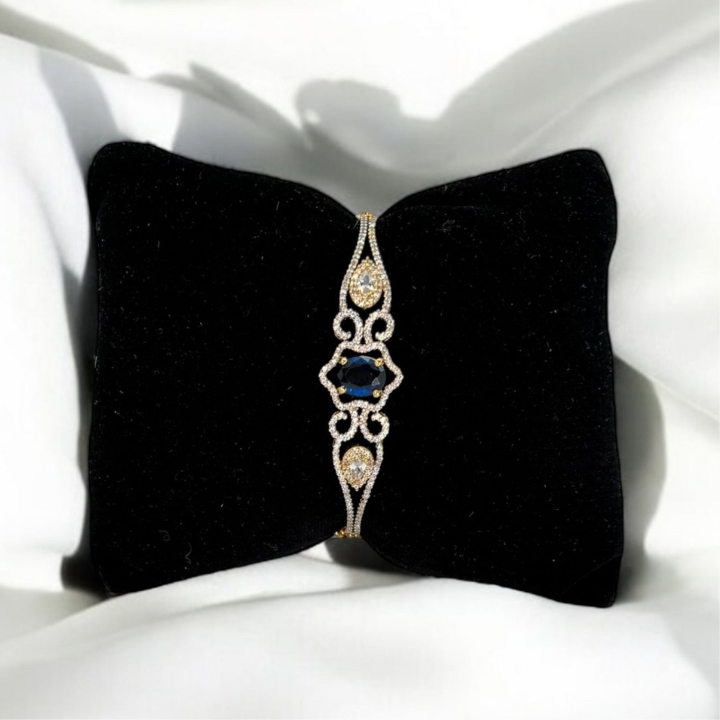 Blue American Diamond openable bracelet
