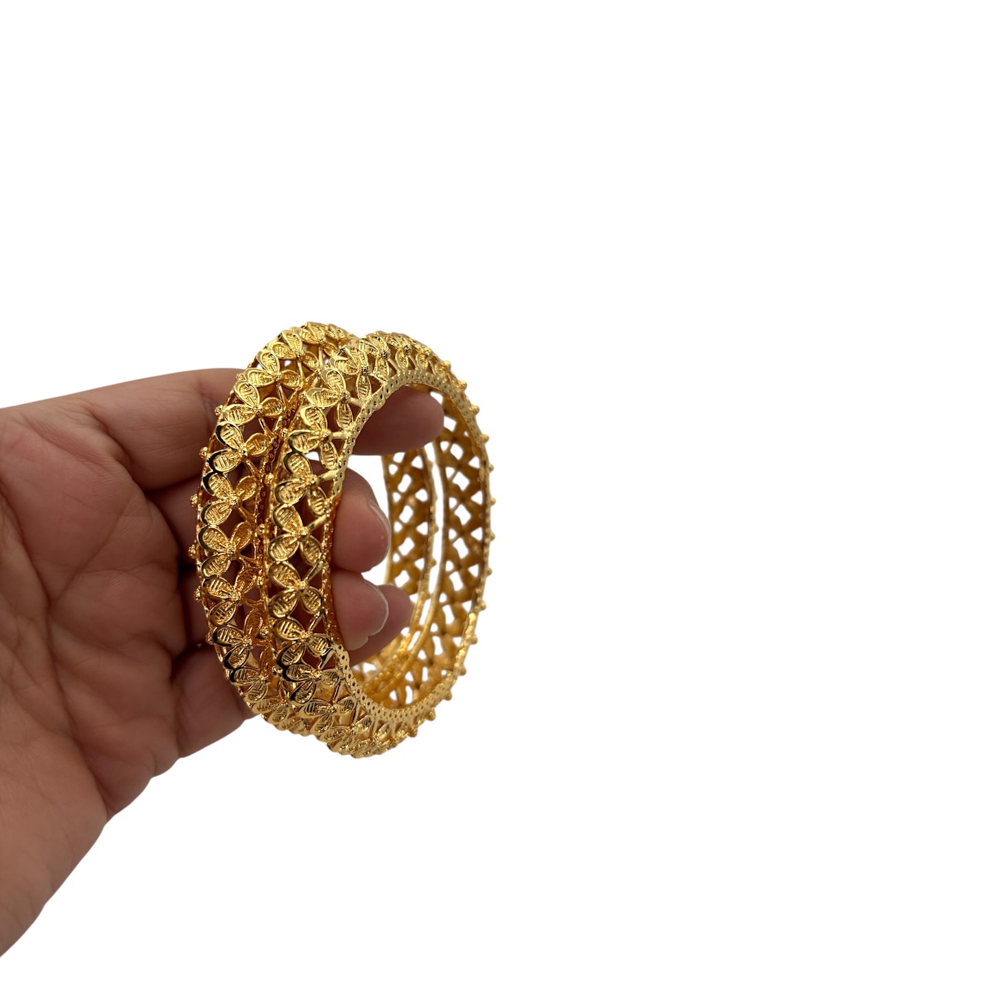 Gold plated designer bangles/kadas