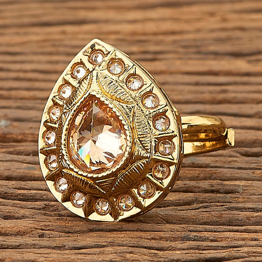 Mehndi plated adjustable ring