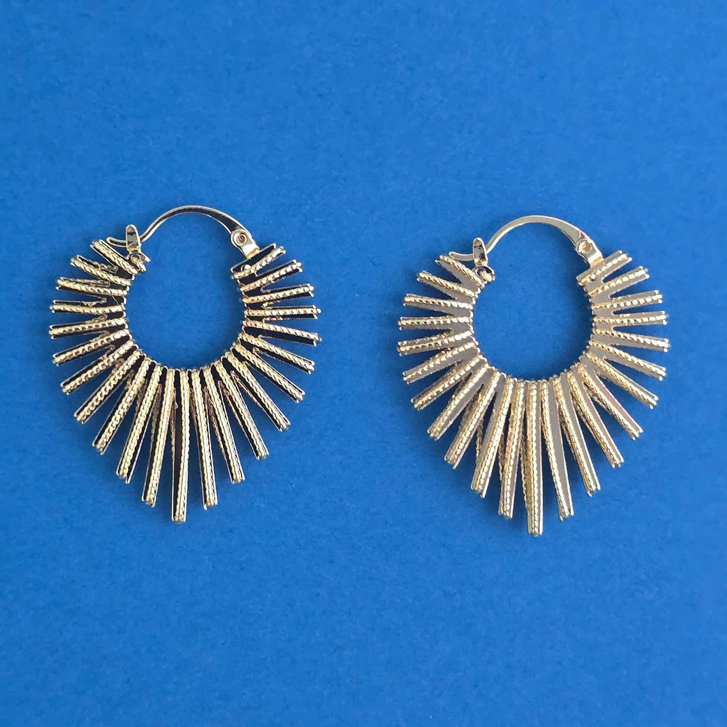 Gold plated western earrings