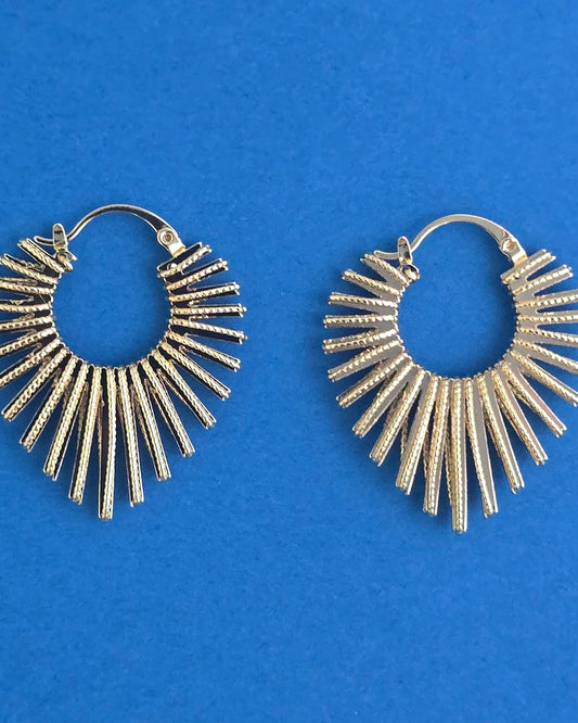 Gold plated western earrings
