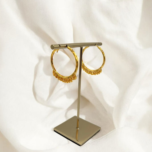 Gold plated hoops/bali