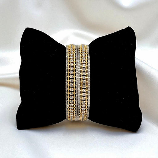 Gold plated American Diamond bangles