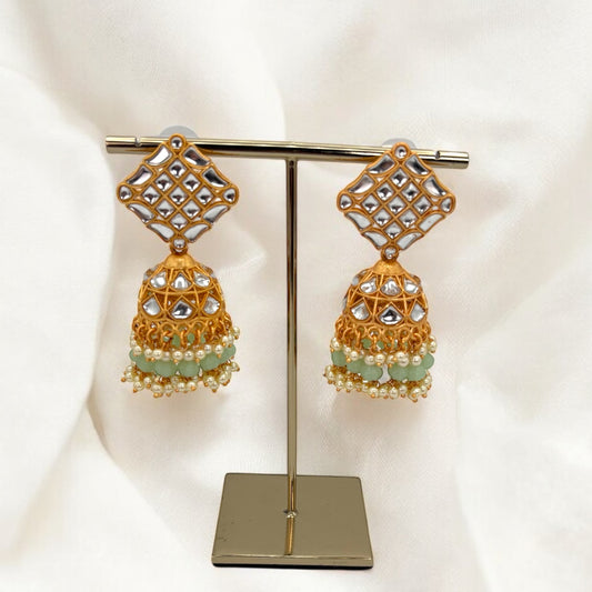 Matte gold plated jhumki