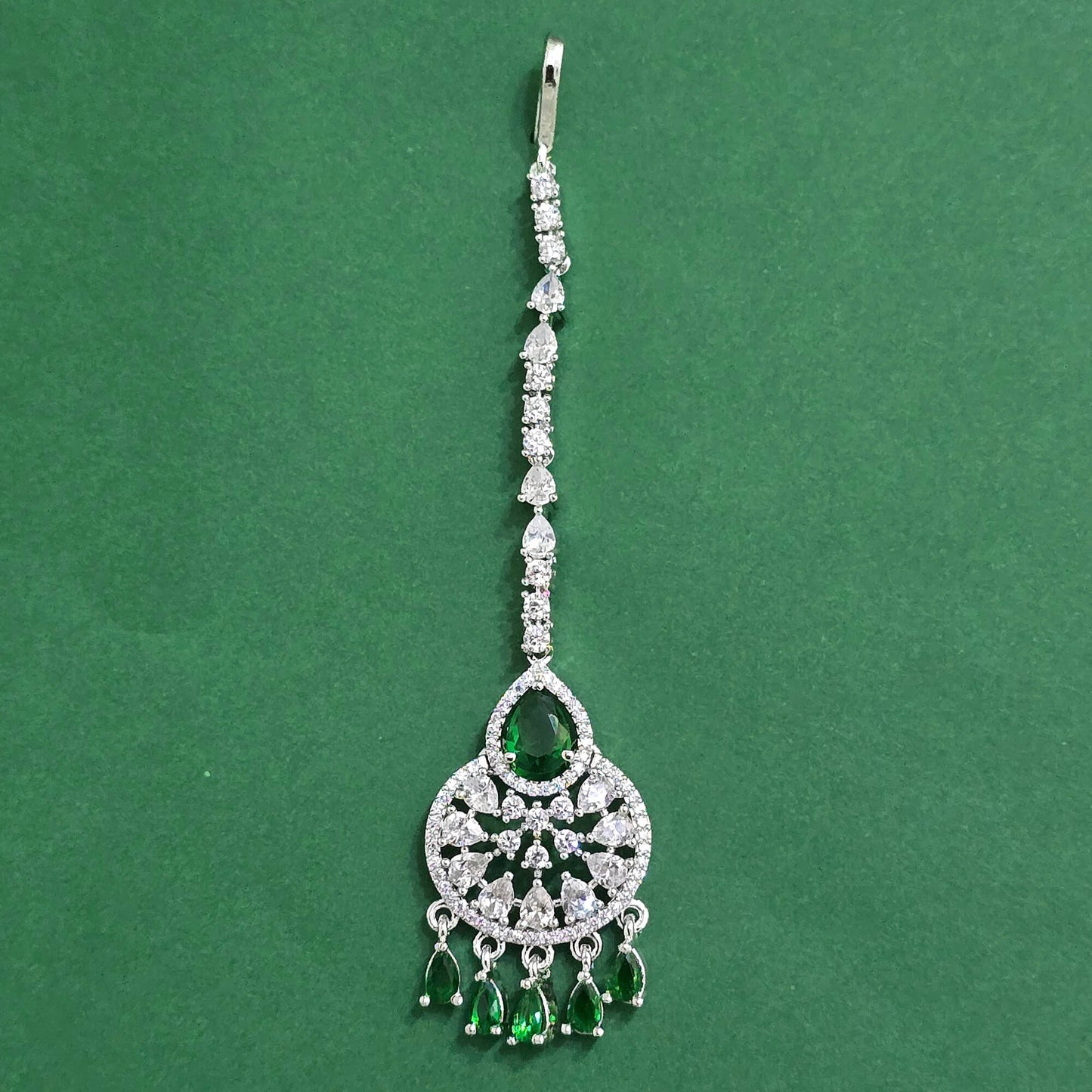 Silver American Diamond matha tikka
