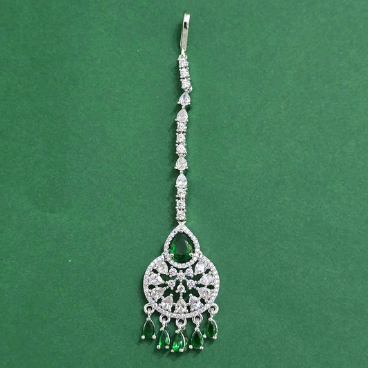 Silver American Diamond matha tikka