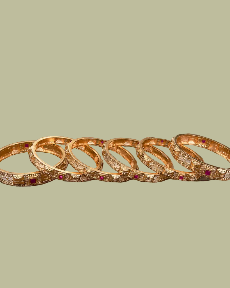 Gold plated bangles