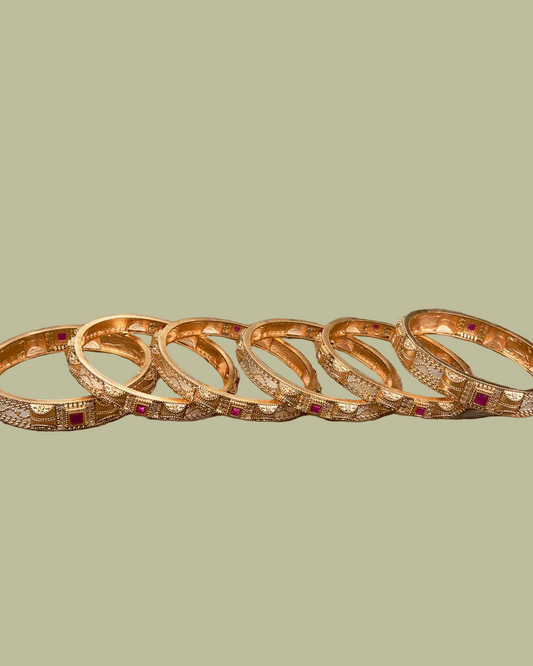 Gold plated bangles