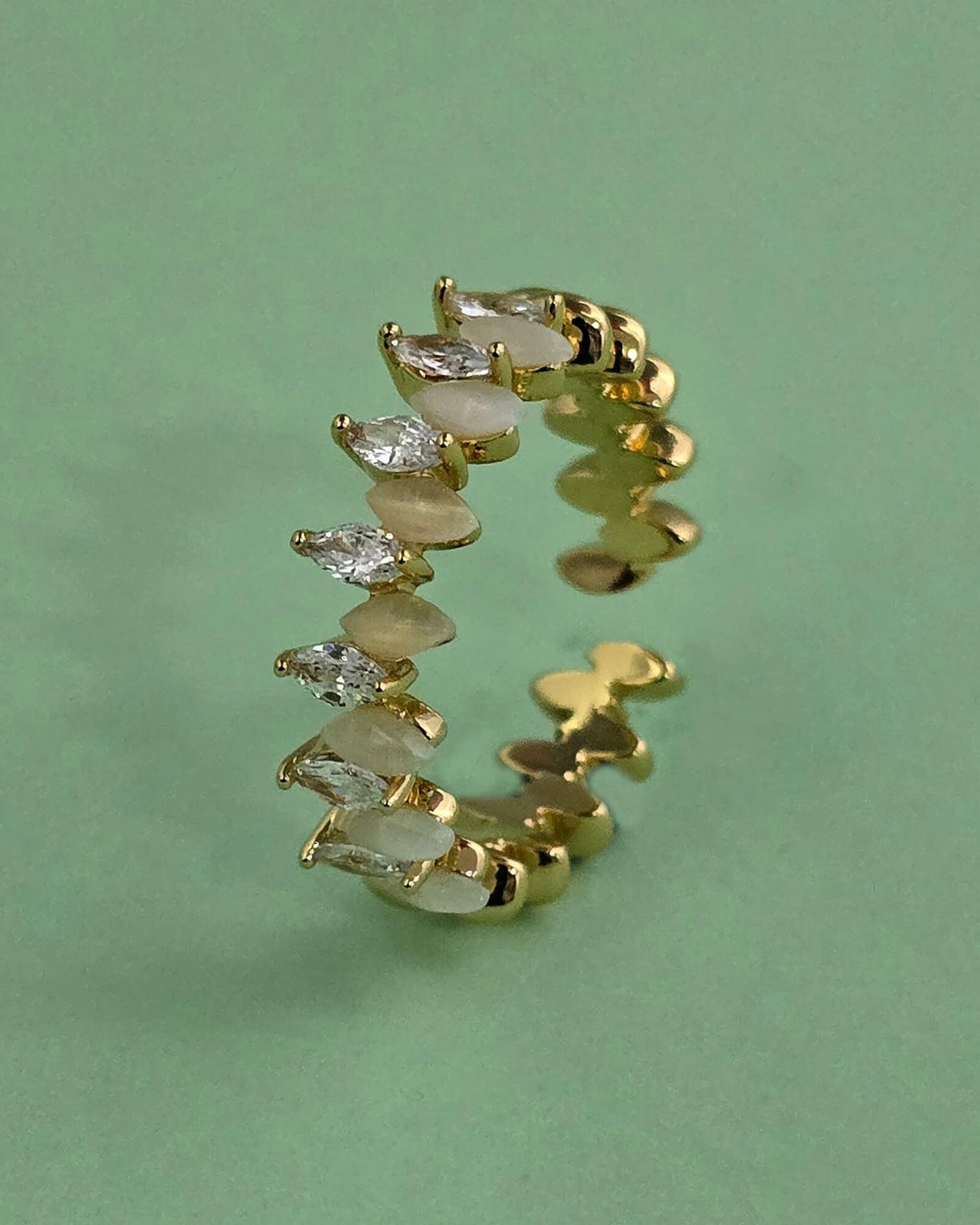 Gold plated American Diamond ring