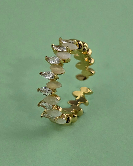 Gold plated American Diamond ring
