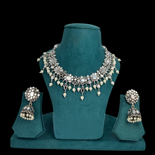 German silver necklace set