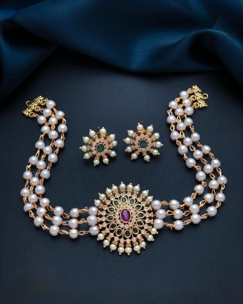 Gold plated choker set