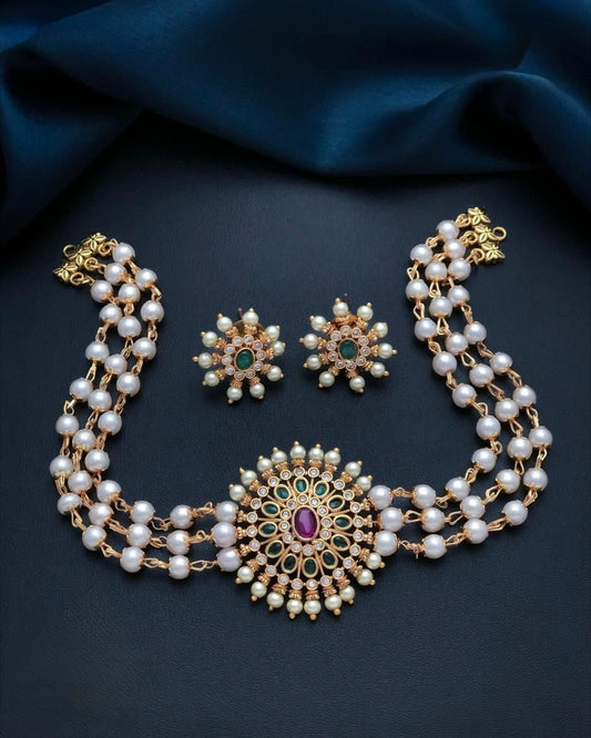 Gold plated choker set