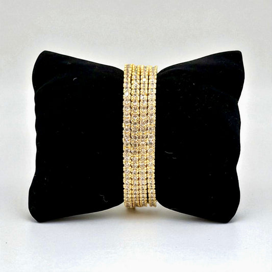 Gold plated American Diamond bangles