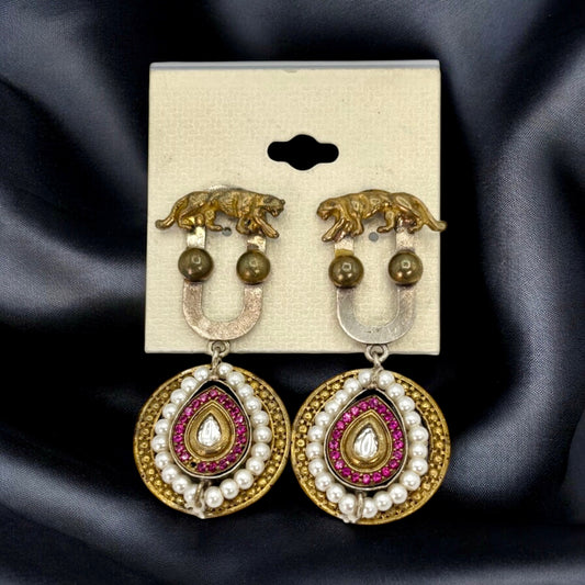 German silver 2tone earrings