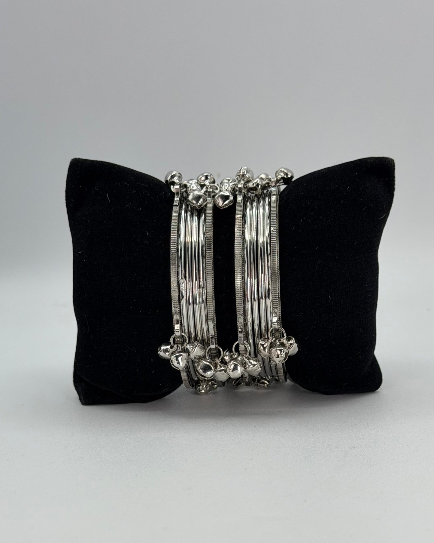Silver oxidized bangles