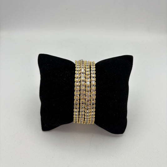 Gold plated American Diamond bangles