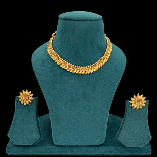 Gold plated necklace set
