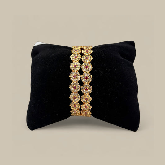 Gold plated Cz bangles