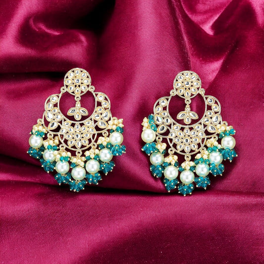 Gold plated with turquoise beads