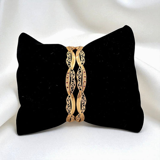 Rose gold plated bangles