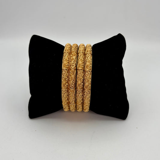 Gold plated designer bangles