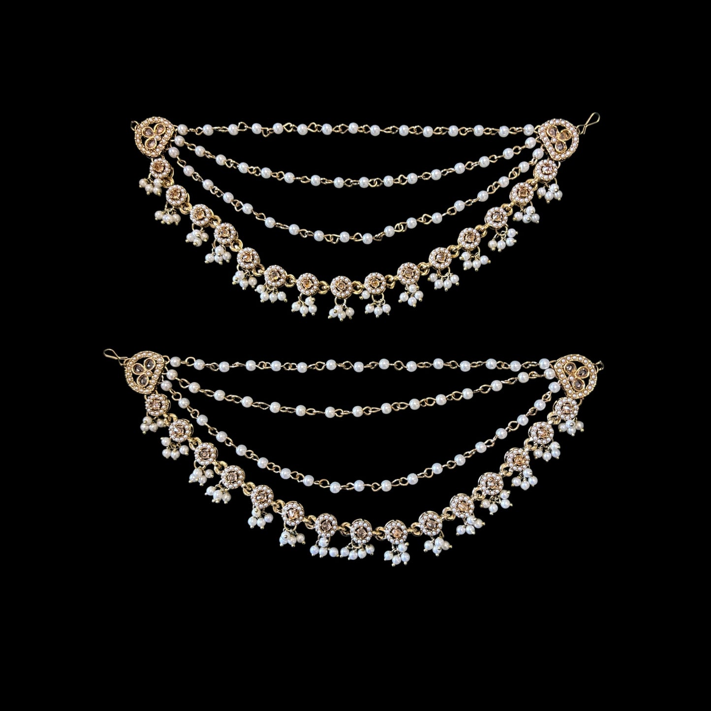 Mehndi polish ear chain