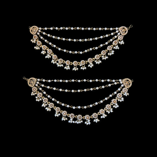 Mehndi polish ear chain