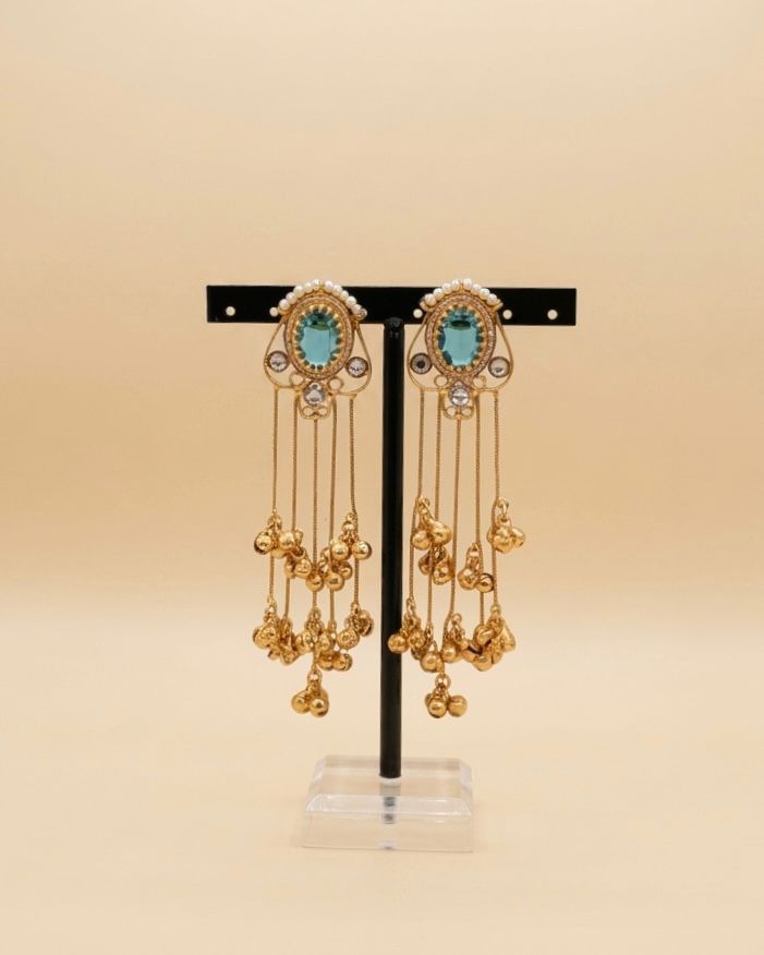 Gold plated Kashmiri earrings