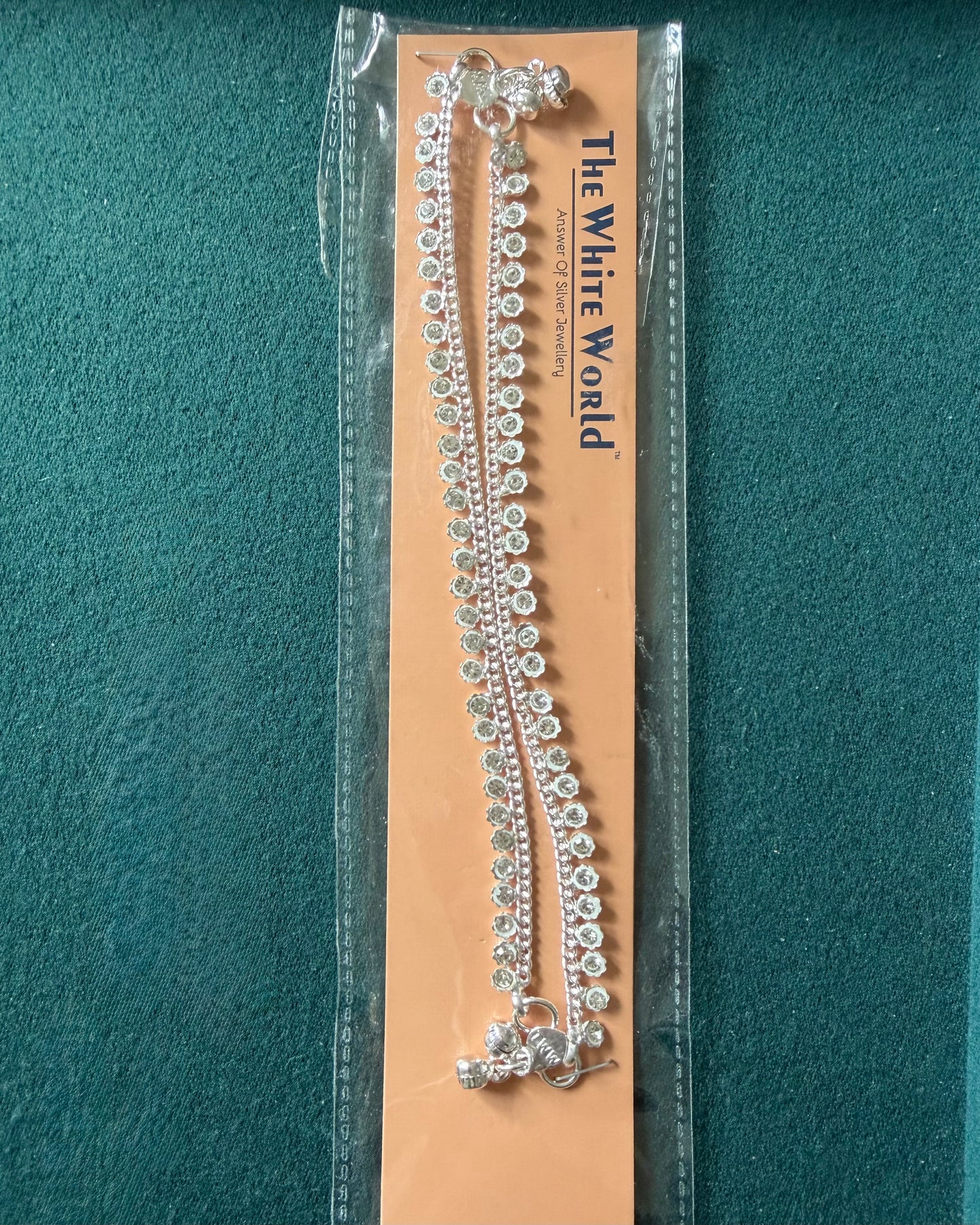 Silver plated anklets for children
