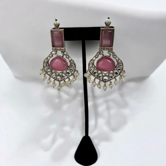 Pink Silver earrings