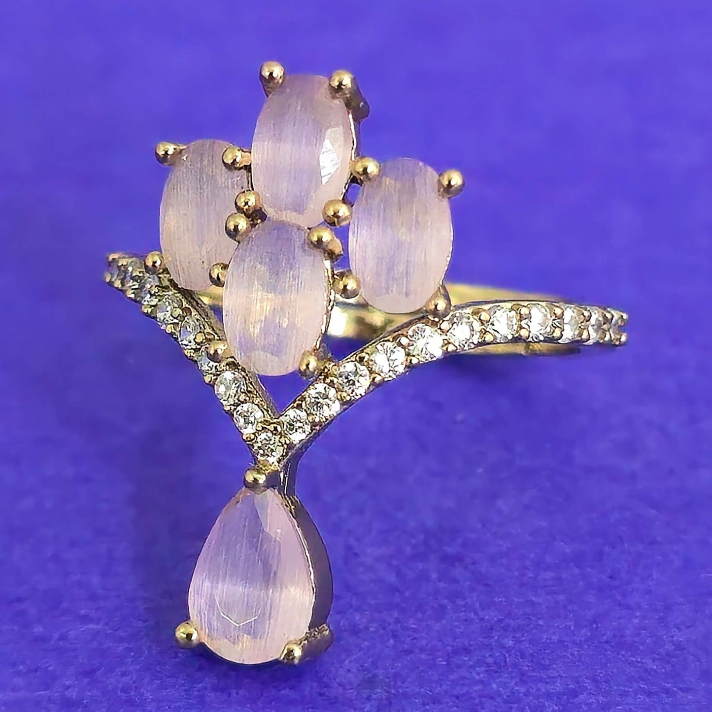Gold plated American Diamond rings