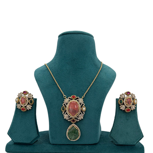 Victoria polish sabhyasachi inspired pendant set