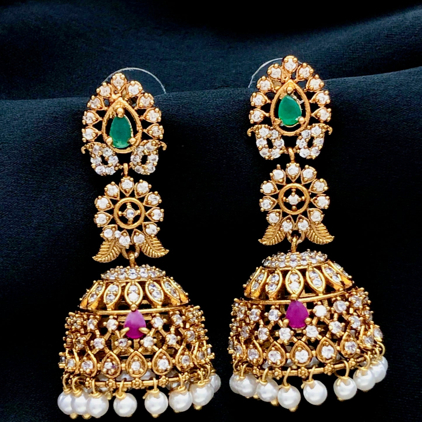 Gold plated AD jhumki