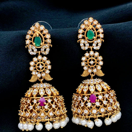 Gold plated AD jhumki