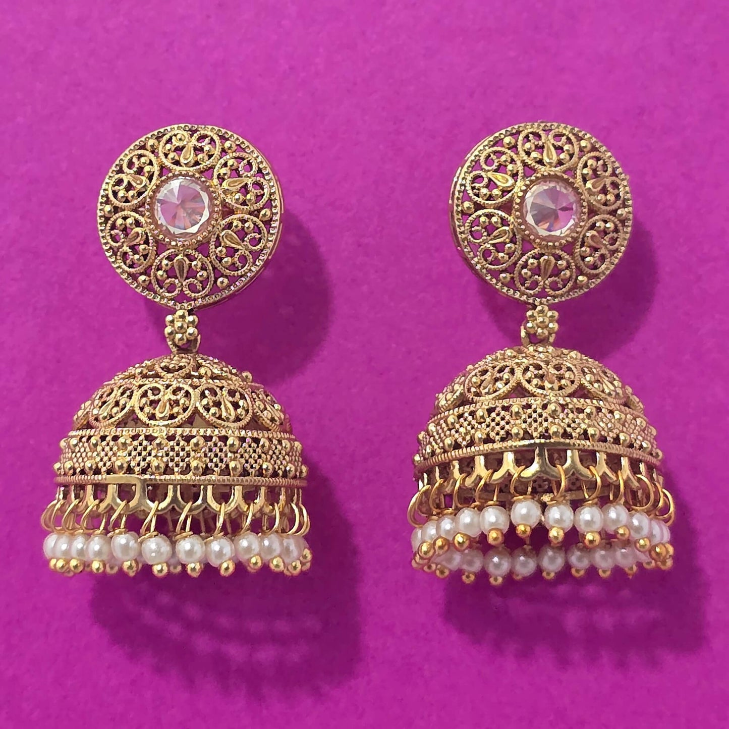 Gold plated jhumki